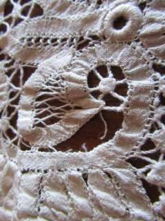Antique Handmade Lace Bobbin Needlelace Battenburg Tablecloth Runner 