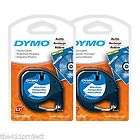   WHITE Plastic LT Label Refill Tapes Dymo 91331 Letra Tag 2 PACK NEW