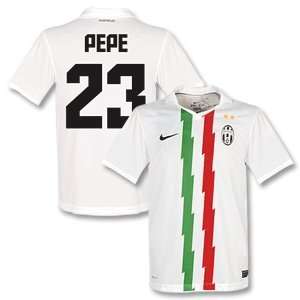  10 11 Juventus Away Jersey + Pepe 23 (Fan Style) Sports 