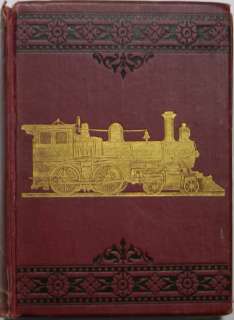 1891 RAILROAD STEAM ENGINE WORKS Antique Train Book LOCOMOTIVE Lantern 