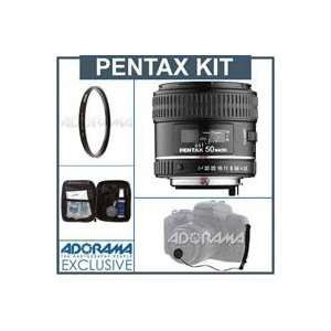 Pentax D FA 50 f/2.8 Macro Auto Focus Lens Kit, with Tiffen 49mm UV 
