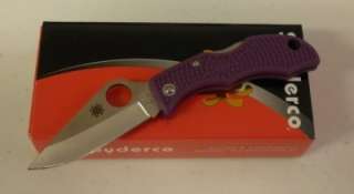 Spyderco Ladybug 3 Purple Plain Edge Knife LPRP3  