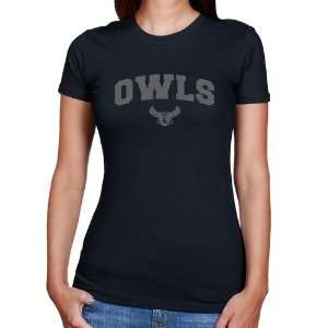  Rice Owls Ladies Navy Blue Logo Arch T shirt Sports 