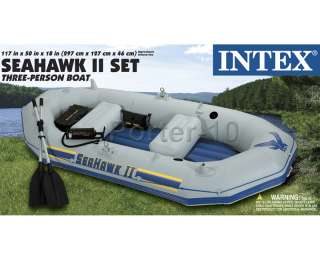 Description of Intex Seahawk II Inflatable Boat   Three Man Raft with 