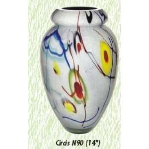    White Circus Vase Hand Blown Modern Glass Vase