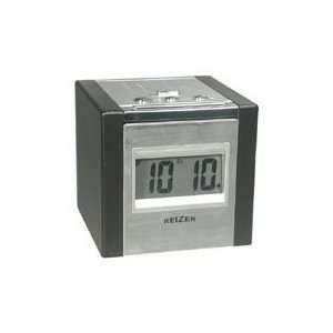  Reizen Talking LCD Alarm Cube Clock   Silver/Black Health 