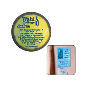  Round flexible maxi magnet with clear laminate finish, 4 