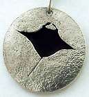 manta ray necklace sterling silver scuba diving jewelry expedited 