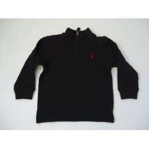  Polo Ralph Lauren Pony Black Pullover Half Zip Sweater 
