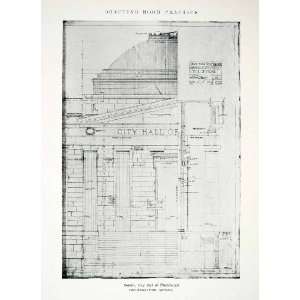  Plattsburg New York City Hall Architecture Blueprint John R. Pope 