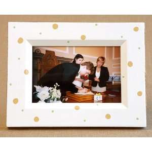  hand painted picture frame   retro dot