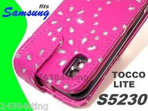   BLING LEATHER FLIP CASE COVER for SAMSUNG TOCCO LITE S5230  