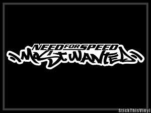 Need for Speed Most Wanted Logo Die Cut Sticker (2x)  