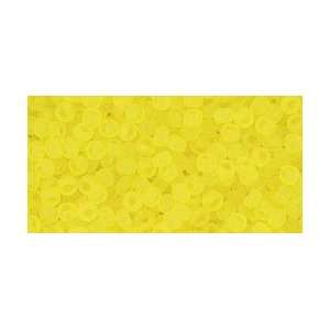   Seed Beads Transparent Frosted Lemon Yellow Arts, Crafts & Sewing