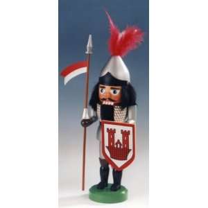  CLEARANCE Red Knight with Shield German Nutcracker