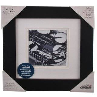    by 8 inch Gallery Solutions Frame Matted to 5 inch by 5 inch, Black