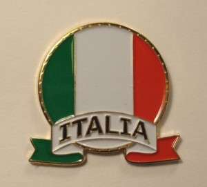 ITALIA Italy COUNTRY FLAG Travel Souvenir LAPEL PIN  