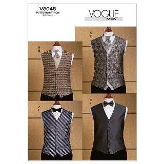 Vogue Patterns V8048 Mens Vest, Tie and Bow Tie, Size MUU (34 36 38 