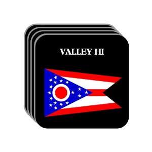 US State Flag   VALLEY HI, Ohio (OH) Set of 4 Mini Mousepad Coasters
