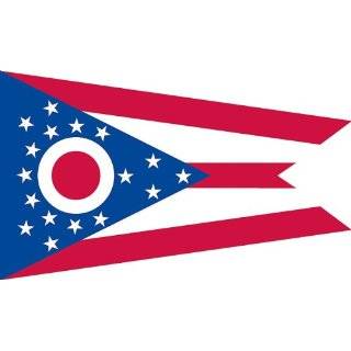 Valley Forge Nylon Ohio State Flag, measures 3 Foot x 5 Foot