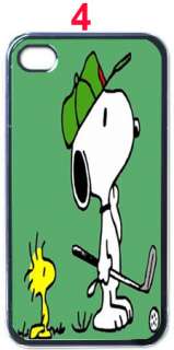 Peanuts Snoopy Woodstock Apple iPhone 4 Case (Black)  