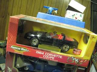 1984 CORVETTE COUPE 1/18 SCALE DIECAST CAR BLACK ERTL 84 50TH 