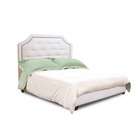 Diamond Sofa Savannah Bonded Leather Tufted Bed   Finish White, Size 