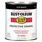  Rustoleum 7776 502 1 Quart Flat Black Protective Enamel Oil Base Paint