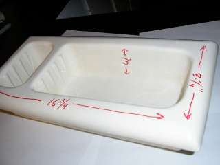 BISCUIT Shampoo Soap Shower Recessed Niche Ceramic Shelf Dish  