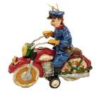 Pacific Rim 4 Policeman On Motorcycle Vintage Style Christmas 