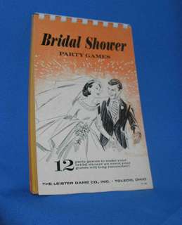 VTG UNUSED 1970S BRIDAL SHOWER PARTY GAMES BOOK/PAD, INCLUDES 12 