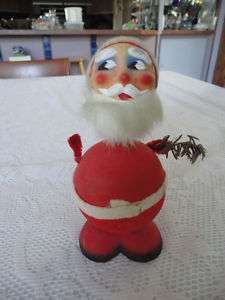 Vintage Santa Claus Bobble Head Candy Container  