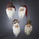 KSA Set of 4 Jacqueline Kents Faces of Christmas Santa Head Ornaments 
