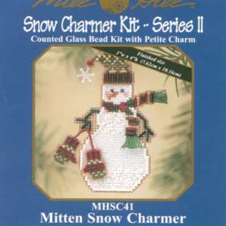 Mitten Snow Charmer Beaded Christmas Ornament Kit Mill Hill 2003 