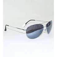 UK Style by French Connection Men’s Silver Aviator Sunglasses 