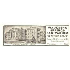  1929 Ad Waukesha Springs WI Sanitarium Nervous Diseases 
