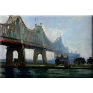  Queensborough Bridge 16x11 Streched Canvas Art by Hopper 