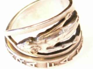 NIAGRA FALLS INDIAN Sterling Silver Spoon Ring Sz 6 10  