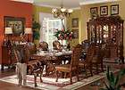 formal dining table collection pedestal cherry finish dresden 9 piece