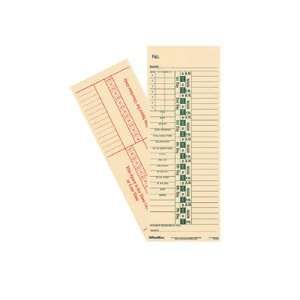  OfficeMax   2 Sided Weekly Time Cards with Numbered Days 