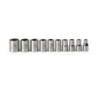   10 pc. Standard Easy to Read Socket Set, 6 pt. Standard, 1/4 in. Drive