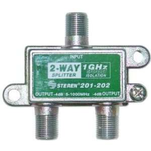  F Pin (Coax) Splitter, 2 way, 1GHz 90dB (201 202 