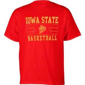  Iowa State Red Basketball Court T Shirt