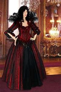 Renaissance Victorian Dress Gown includes Bodice, Skirt, Handmade with 