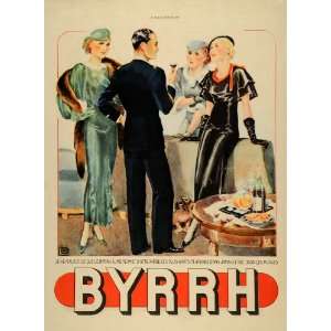  1934 Ad French Byrrh Wine Party Aperitif Quinine Tonic 