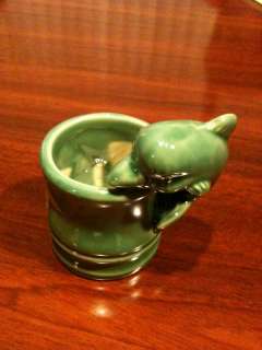 Lucky bamboo pottery pot vase 3.5tall (dolphin)  