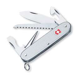   fluted alox handle as with all victorinox items the farmer is made to
