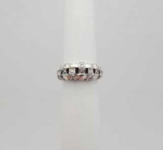 Tiffany & Co. 18K White Gold Diamond Woven Pattern Ring  