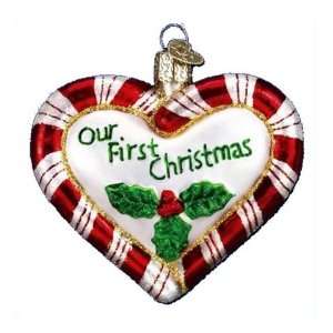  Old World Christmas Ornament Peppermint Heart
