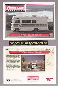 1975 WINNEBAGO INDIAN RV CAMPER 1994 TRADING CARD  